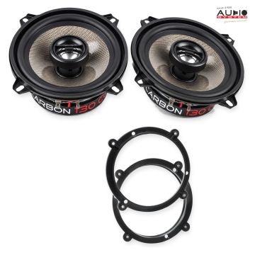 Pachet difuzoare Audi A3 1996-2003 Audio System CARBON coaxiale dedicate uși spate