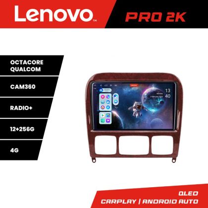 Navigatie Mercedes Clasa S 1998-2005 Lenovo Kit-220 8 core QLED 2K 12+256 360 Android Waze USB Navigatie Internet Youtube Radio
