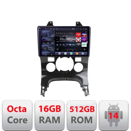 Navigatie Peugeot 3008 5008 2007-2015 Edotec Kit-323 8 core QLED 2K 16+512GB 360 Android Waze USB Navigatie Internet Youtube Radio