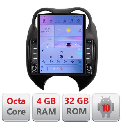 Navigatie Nissan Micra 2010-2014 Android radio gps internet  Octa Core 4+64 LTE KIT-micra2010+EDT-E709