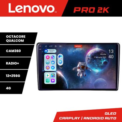 Navigatie Renault Trafic 2008-2012 Lenovo 8 core QLED 2K 12+256 360 Android Waze USB Navigatie Internet Youtube Radio