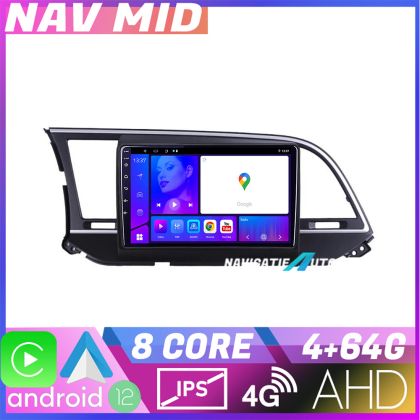 Navigatie Hyundai Elantra 2015 2018 KIT 581 EDOTEC-LITE Android Ecran 720P Octa Core 4 64 Carplay