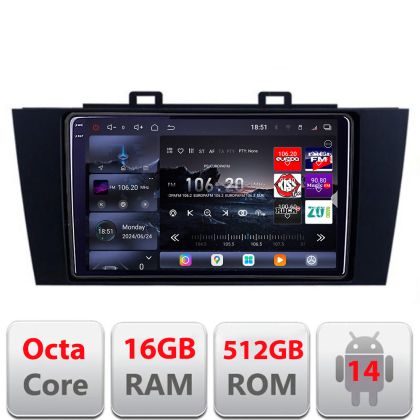 Navigatie Subaru Outback 2014-2019 sau Subaru XV 2017-2018 Edotec Kit-OUTBACK5 8 core QLED 2K 16+512GB 360 Android Waze USB Navigatie Internet Youtube Radio
