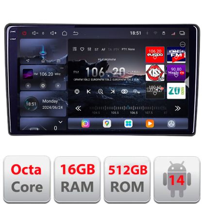 Navigatie Alfa Romeo Giulietta 2014-2020 Qled 2K Octa Core 16+512GB LTE 4G DSP Wifi 5Ghz android auto carplay radio gps internet kit-giulietta-facelift+EDT-E809-2K