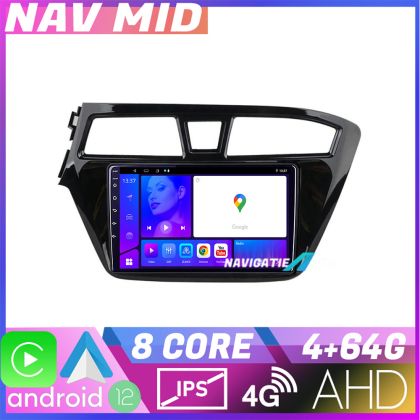 Navigatie Hyundai i20 2015 2018 KIT 517 EDOTEC-LITE Android Ecran 720P Octa Core 4 64 Carplay