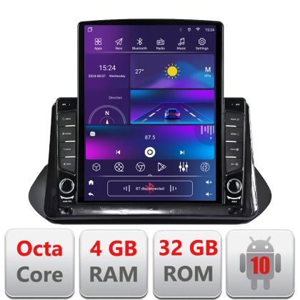 Navigatie Nissan X-trail 2021- dedicata Ouad core 4+32 ecran vertical 9.7" DSP 360 FHD AHD Android radio gps internet  kit-x-trail-2021+EDT-E709+kit-10-9