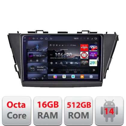 Navigatie Toyota Prius 5 Plus 2012-2020 Android radio gps internet 8 core QLED 2K 16+512GB 360 Edotec