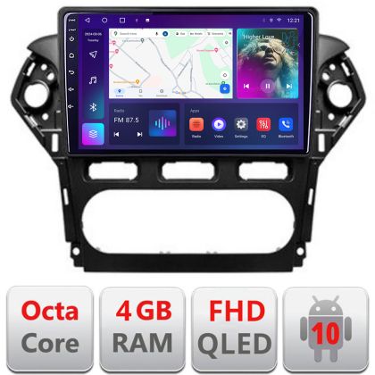 Navigatie Ford Mondeo 2010-2014 B-MONDEO-CLIMA Android Ecran QLED octa core 4+64 carplay android auto KIT-MONDEO-CLIMA+EDT-E310V3