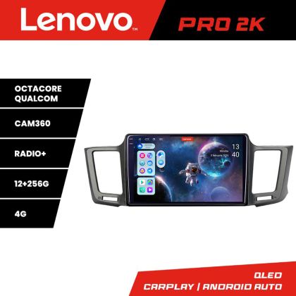 Navigatie Toyota RAV4 Lenovo Kit-247 8 core QLED 2K 12+256 360 Android Waze USB Navigatie Internet Youtube Radio