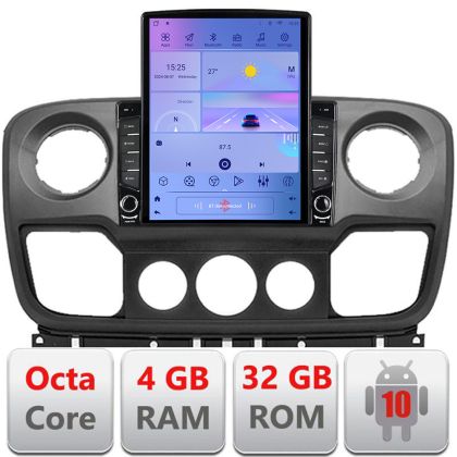 Navigatie Opel Movano, Renault Master 2010-2021 Android radio gps internet  Octa Core 4+64GB 9.7" tip Tesla LTE v1