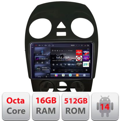 Navigatie VW Beetle 2005-2010 Android radio gps internet 8 core QLED 2K 16+512GB 360 Edotec