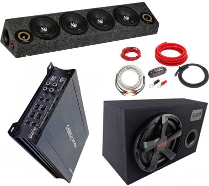 PICNIC POKET SOUND Centru audio incinta Phoenix Gold ZPROB654 + Subwooferul auto incinta CARBON 12 BR + Statie CARBON-250.4 + Cablaj