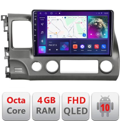 Navigatie Honda Civic Sedan B-044 Android Ecran QLED octa core 4+64 carplay android auto KIT-044+EDT-E310V3