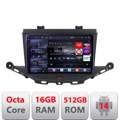 Navigatie Opel Astra K 2015-2021 Edotec Kit-ASTRAK 8 core QLED 2K 16+512GB 360 Android Waze USB Navigatie Internet Youtube Radio