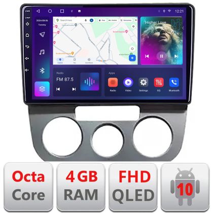 Navigatie VW Golf 5 2004-2010 clima manuala Android radio gps internet quad core 4+64 carplay android auto KIT-golf5-manual+EDT-E310v3