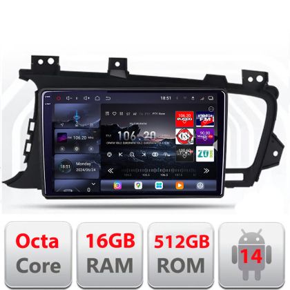 Navigatie Kia Optima 2011-2013 Edotec Kit-091 8 core QLED 2K 16+512GB 360 Android Waze USB Navigatie Internet Youtube Radio