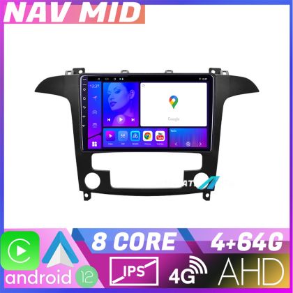 Navigatie Ford S Max 2008 2012 KIT 003 EDOTEC-LITE Android Ecran 720P Octa Core 4 64 Carplay