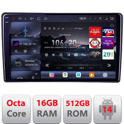 Navigatie Nissan X-Trail 2004-2007 Android radio gps internet 8 core QLED 2K 16+512GB 360 Edotec