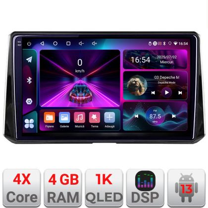 Navigatie Toyota Corolla/Auris 2018- A-388  4+64 InCell Display 1K Android Waze USB Navigatie Internet Youtube Radio