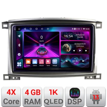 Navigatie Toyota Land Cruiser L100 2002-2008 A-L100  4+64 InCell Display 1K Android Waze USB Navigatie Internet Youtube Radio