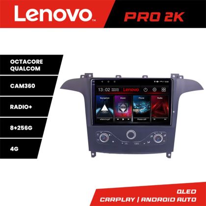Navigatie Ford S-max 2006-2014 Lenovo Qled 2K Octa Core 8+256 360 DSP carplay android auto radio gps internet KIT-smax-navi+PRO-2K-9-8+256