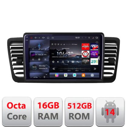 Navigatie Subaru Outback Legacy 2004-2009 Edotec Kit-SU02 8 core QLED 2K 16+512GB 360 Android Waze USB Navigatie Internet Youtube Radio