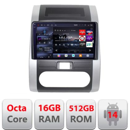 Navigatie Nissan X-Trail 2007-2013 Edotec Kit-001 8 core QLED 2K 16+512GB 360 Android Waze USB Navigatie Internet Youtube Radio
