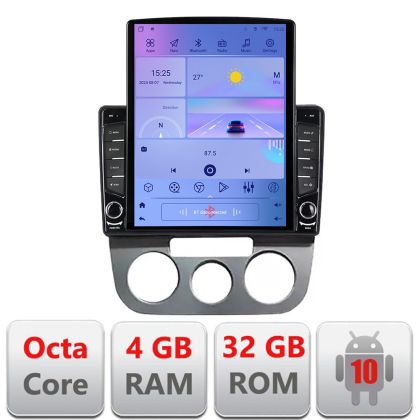 Navigatie VW Golf 5 2004-2010 clima manuala Android radio gps internet  Octa Core 4+64 LTE KIT-golf5-manual+EDT-E709