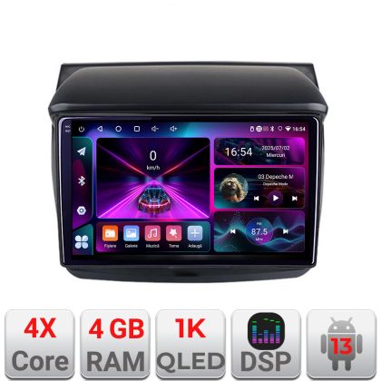 Navigatie Mitsubishi L200 2006-2014 A-094  4+64 InCell Display 1K Android Waze USB Navigatie Internet Youtube Radio