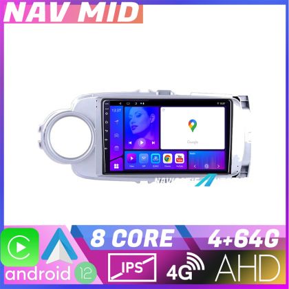 Navigatie Toyota Yaris 2010 2018 KIT YARIS10 EDOTEC-LITE Android Ecran 720P Octa Core 4 64 Carplay