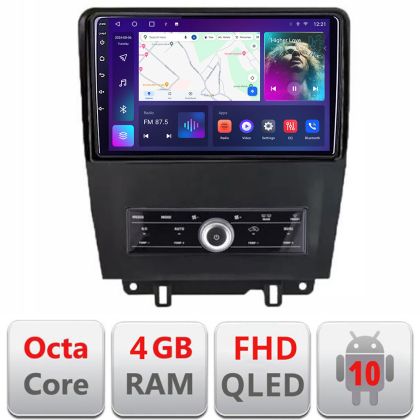 Navigatie Ford Mustang intre anii 2009-2014 Android Ecran QLED octa core 4+64 carplay android auto KIT-mustang-old+EDT-E310V3