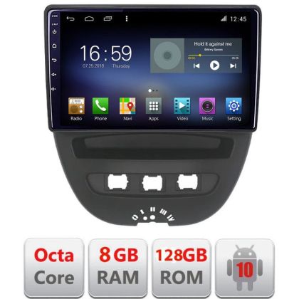 Navigatie Citroen C1 Peugeot 107 Toyota Aygo 2005-2014 Android radio gps internet  Octa Core 8+128 LTE KIT-C1+EDT-E610 v2