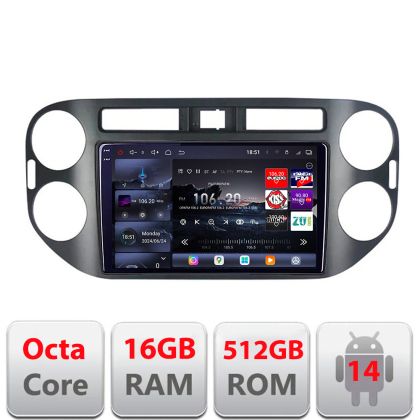 Navigatie VW TIGUAN si Golf plus 2007-2011 8 core QLED 2K 16+512GB 360 Android Waze USB Navigatie Internet Youtube Radio Edotec