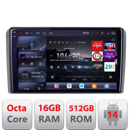 Navigatie Iveco Daily 2007-2014 Edotec Kit-DAILY 8 core QLED 2K 16+512GB 360 Android Waze USB Navigatie Internet Youtube Radio