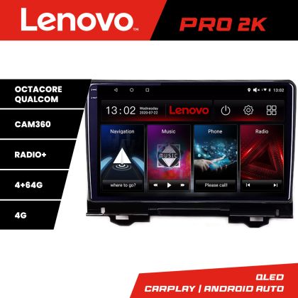 Navigatie Honda HR-V 2022- Lenovo Qled 2K Octa Core 4+64 360 DSP carplay android auto radio gps internet kit-hr-v2022+PRO-2K-10-4+64