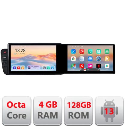 Navigatie Audi A4 2008-2016 NON-MMI Kit-A4 Edotec 2 ecrane  8 core 4+128 21.6 inch Incell android Wifi 5Ghz gps internet