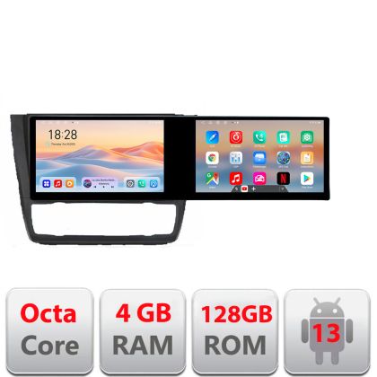 Navigatie BMW Seria 1 E87 Kit-bmw117 Edotec 2 ecrane  8 core 4+128 21.6 inch Incell android Wifi 5Ghz gps internet