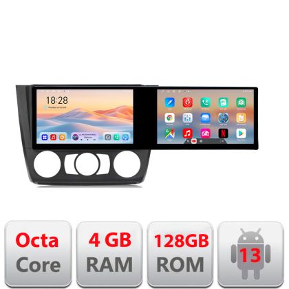 Navigatie BMW Seria 1 E87 2007-2011 clima manuala Kit-bmw117-manual Edotec 2 ecrane  8 core 4+128 21.6 inch Incell android Wifi 5Ghz gps internet