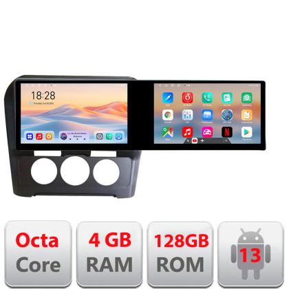 Navigatie Citroen C4 cu clima manuala 2015-2018 Kit-C4-AC Edotec 2 ecrane  8 core 4+128 21.6 inch Incell android Wifi 5Ghz gps internet et GPS W