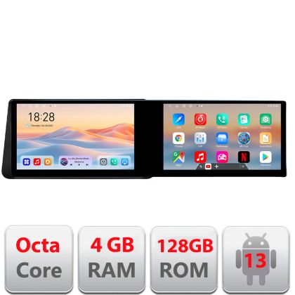 Navigatie Nissan Micra 2014-2024 Edotec 2 ecrane  8 core 4+128 21.6 inch Incell android Wifi 5Ghz gps internet