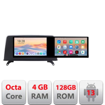 Navigatie BMW X5 X6 2009-2014 CIC Edotec 8 core 4+128 10.5 inch Incell 1K android Wifi 5Ghz gps internet