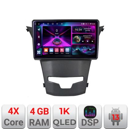 Navigatie Ssangyong Korando 2014-2019 A-1159  4+64 InCell Display 1K Android Waze USB Navigatie Internet Youtube Radio