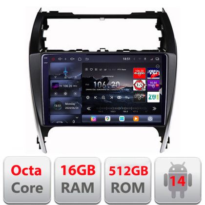Navigatie Toyota Camry 2012-2018 Android radio gps internet 8 core QLED 2K 16+512GB 360 Edotec