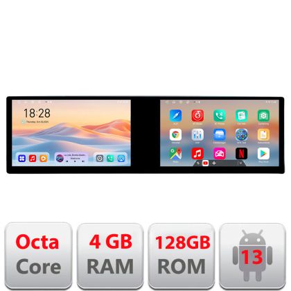 Navigatie Toyota Auris 2007-2013 Kit-auris-2013 Edotec 2 ecrane  8 core 4+128 21.6 inch Incell android Wifi 5Ghz gps internet