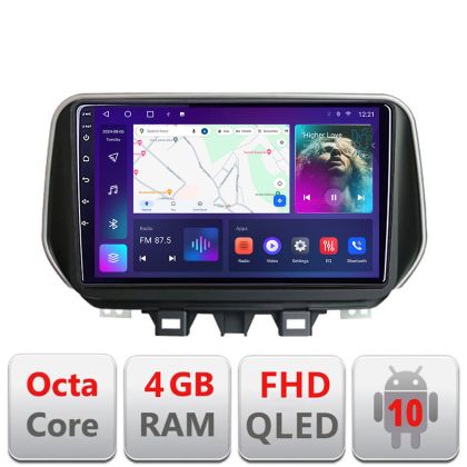 Navigatie Hyundai Tucson 2019 Quad Core B-1135 Android Ecran QLED octa core 4+64 carplay android auto KIT-1135+EDT-E309V3