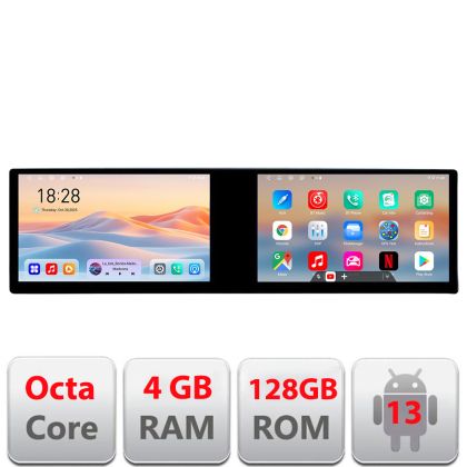 Navigatie Citroen Berlingo 2015-2018 Kit-berlingo Edotec 2 ecrane  8 core 4+128 21.6 inch Incell android Wifi 5Ghz gps internet 32