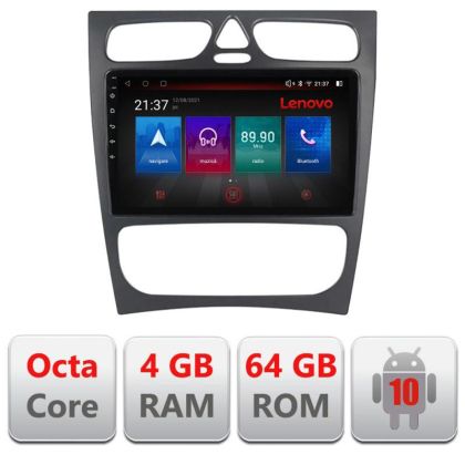 Navigatie Mercedes C W203 2001-2007 E-clk Octa Core cu Android Radio Bluetooth Internet GPS WIFI DSP 4+64GB 4G RESIGILAT