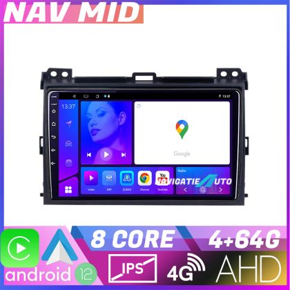 Navigatie Toyota Prado 2007 KIT 456 EDOTEC-LITE Android Ecran 720P Octa Core 4+32 Carplay v1