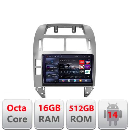 Navigatie VW Polo 2004-2011 Android radio gps internet 8 core QLED 2K 16+512GB 360 Edotec