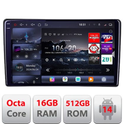 Navigatie Renault Traffic Opel Vivaro Nissan Primastar Qled 2K Octa Core 16+512GB LTE 4G DSP Wifi 5Ghz android auto carplay radio gps internet kit-traffic2+EDT-E809-2K